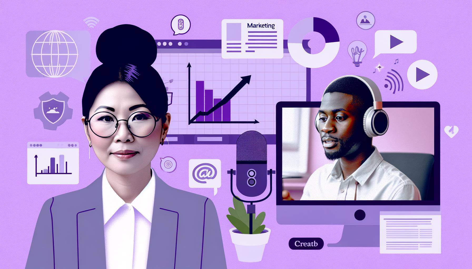 Collage of marketers using cameras and live streaming equipment, showcasing tips for effective live streaming to boost engagement and reach.